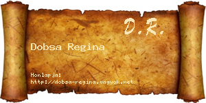 Dobsa Regina névjegykártya